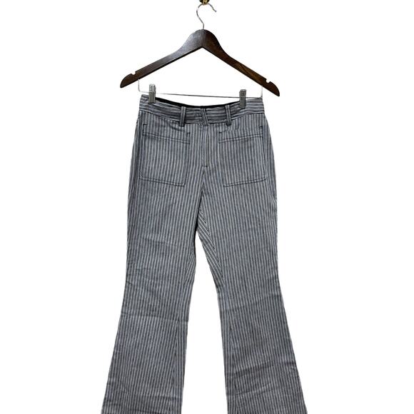 Derek Lam 10 Crosby Striped Flared Pants Size 4 - Picture 3 of 11